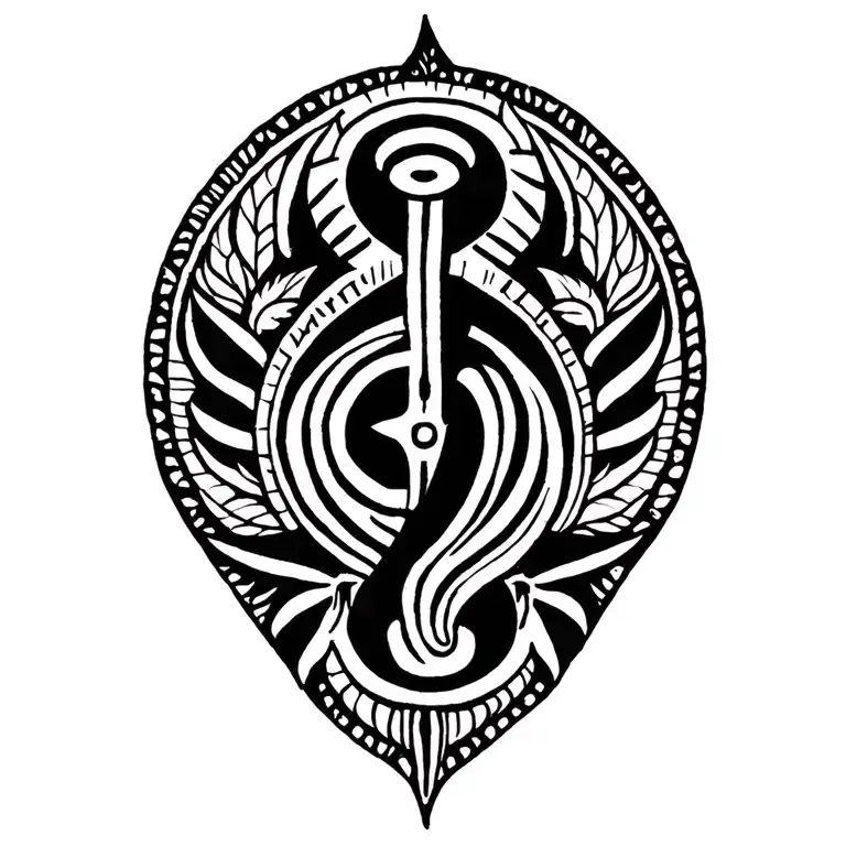 7 virtues taino dominican Republic tattoo design idea