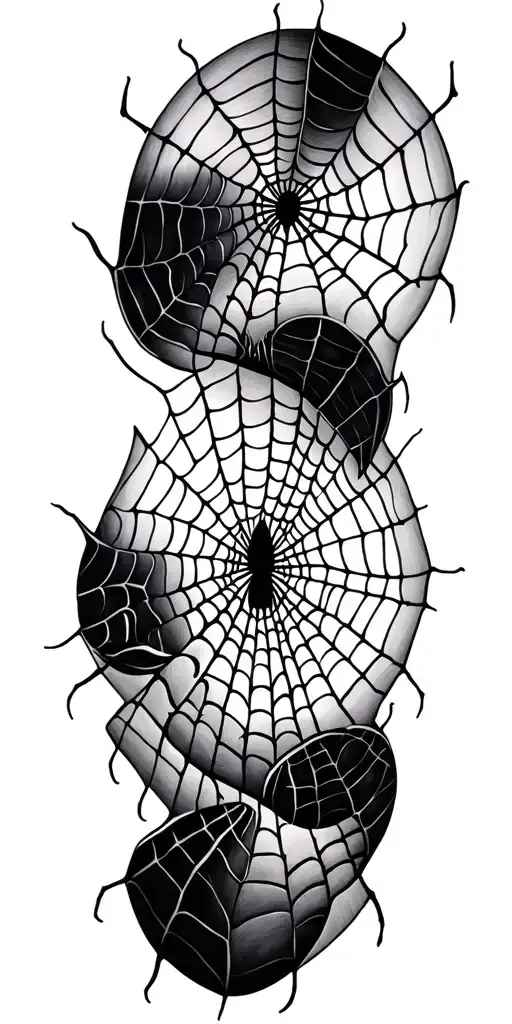 Spider web tattoo design idea