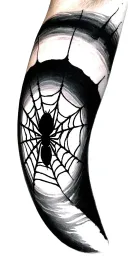 Spider web tattoo design idea
