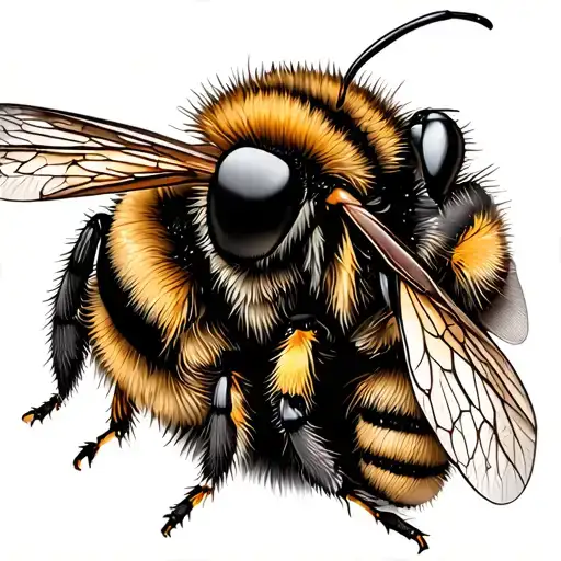 bee and hive tattoo design idea