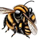 bee and hive tattoo design idea