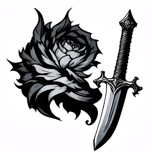 Double Edge Sword tattoo design idea