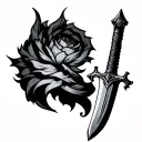 Double Edge Sword tattoo design idea