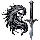 Double Edge Sword tattoo design idea