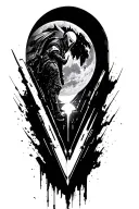 destiny 2 warlock riding spaceship tattoo design idea