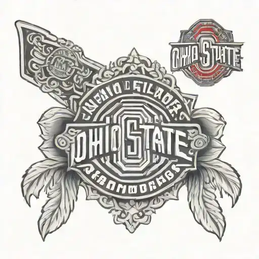ohio state buckeyes national championship belt tattoo design idea