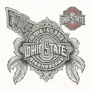 ohio state buckeyes national championship belt tattoo design idea
