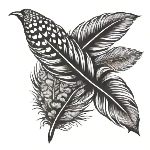 pheasant feather tattoo design idea