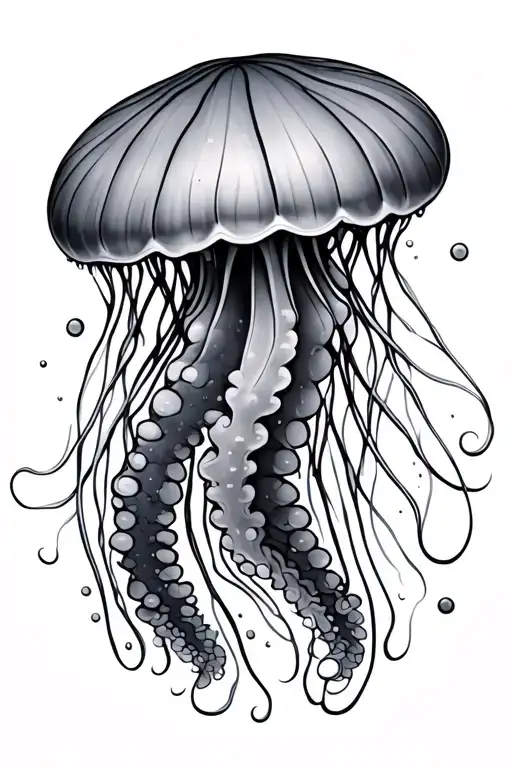 jelly fish tattoo design idea