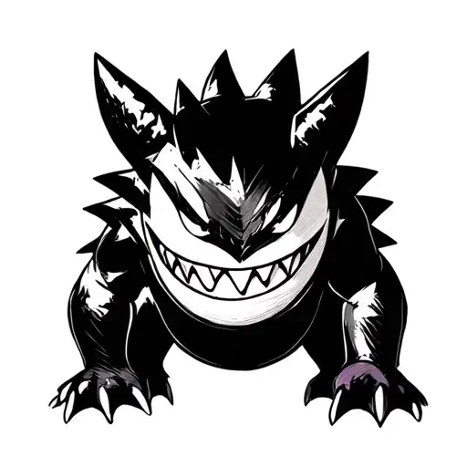 Gengar Pokémon tattoo design idea