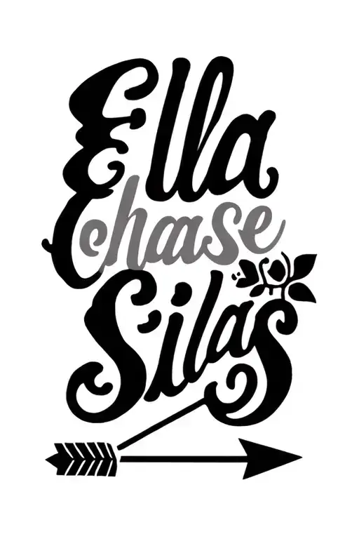 "Ella chase silas" Arrow made with lines tattoo design idea