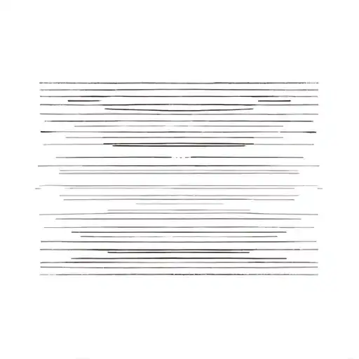  reciprocal love and respect—the idea that you receive what you give. It features abstract, delicate horizontal lines  tattoo design idea