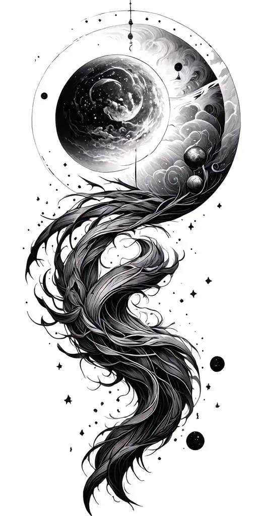 Meaningful universe tattoo design idea