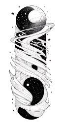Meaningful universe tattoo design idea