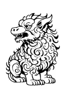 foo dog tattoo design idea