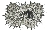 Spider web tattoo design idea