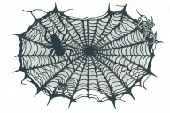 Spider web tattoo design idea