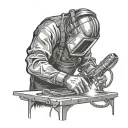 welder welding tattoo design idea
