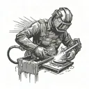 welder welding tattoo design idea