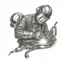 welder welding tattoo design idea
