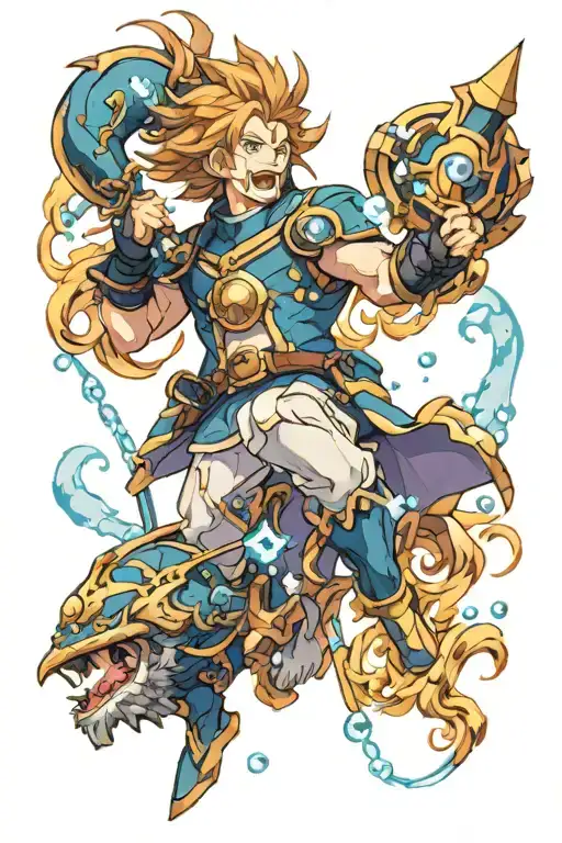 Good Neptune tattoo design idea