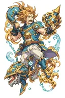 Good Neptune tattoo design idea