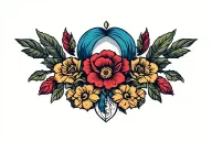 Breast tattoo design idea