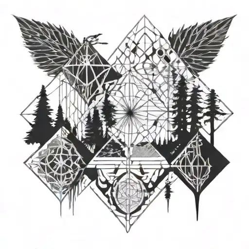 Electric Forest and electronic music tattoo design idea