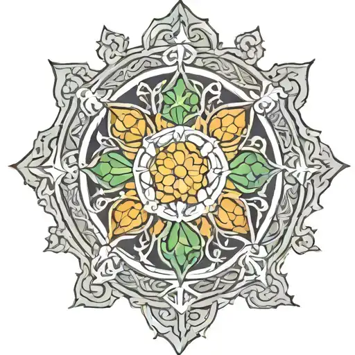 notre dame rose window tattoo design idea