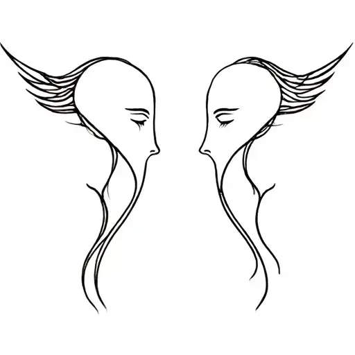 Small Matching "couple Tattoo" norse mythology tattoo design idea