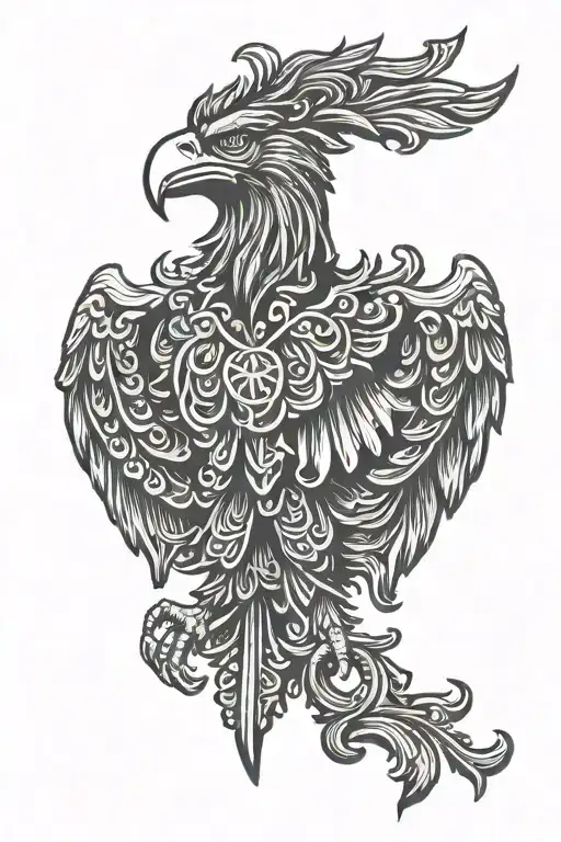 albanian eagle tattoo design idea