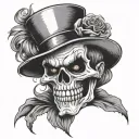 Skull clown tattoo design idea