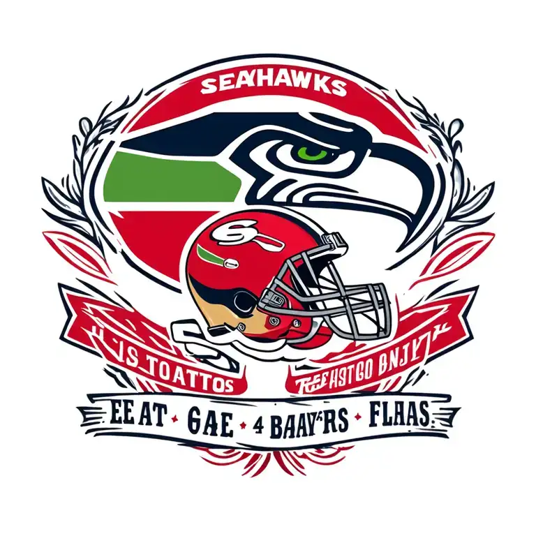 seahawks beating 49ers tattoo design idea