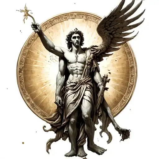 Helios greek god tattoo design idea
