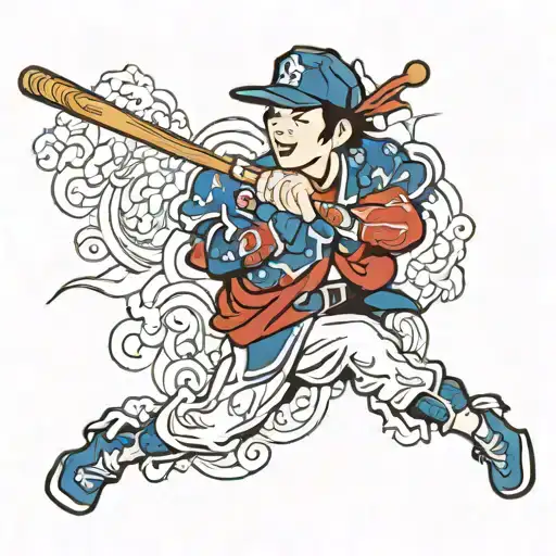 dodger baseball tattoo design idea