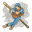 dodger baseball tattoo design idea