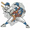 dodger baseball tattoo design idea