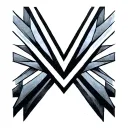 V -shaped geometric tattoo, not letters, not only shape; The two arms are equal and symmetrical. Hard, pronounced and thick lines, interior tattoo design idea