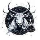 Taurus Capricorn and Libra constellation tattoo design idea