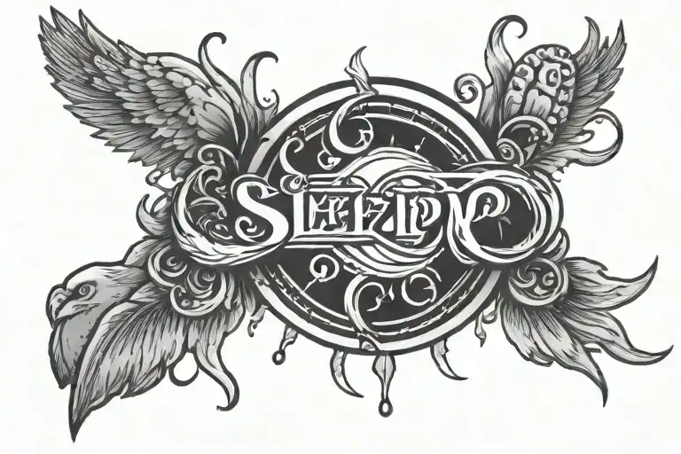 Sleep Token band logo incorporated tattoo design idea