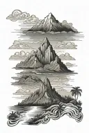 Haiti mountains tattoo design idea