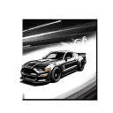 ford mustang gt500 2020 racing fast speed tattoo design idea