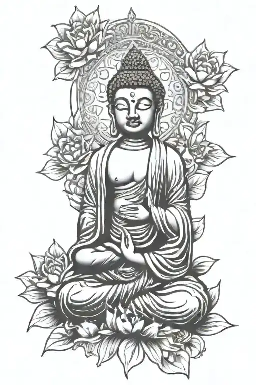 budha tattoo design idea