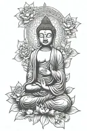 budha tattoo design idea