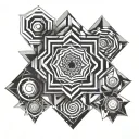 pattern 3D ornaments tattoo design idea