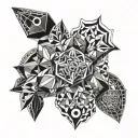 pattern 3D ornaments tattoo design idea