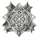 pattern 3D ornaments tattoo design idea