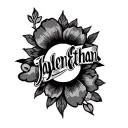 writte name ( Jayden Ethan ) chicano style tattoo tattoo design idea