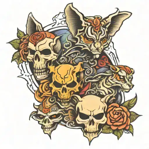 5 member family metal band tattoo tattoo design idea