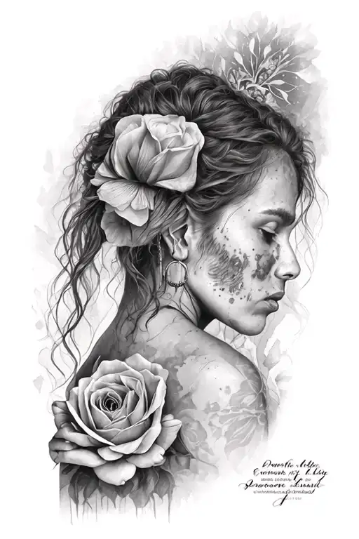 Domestic abuse survivor of father tattoo design idea